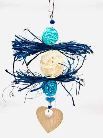 Parkieten love blauw-wit