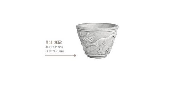 Pflanzschale aus Weißstein - Ref.Nr. 2053