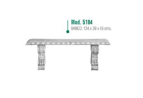 Garten oder Terrassenbank aus Weißstein - Ref.Nr. 5184
