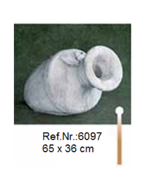 Amphore als Gartenskulptur aus Weißstein auch für Wasserspiele - Ref.Nr. 6097