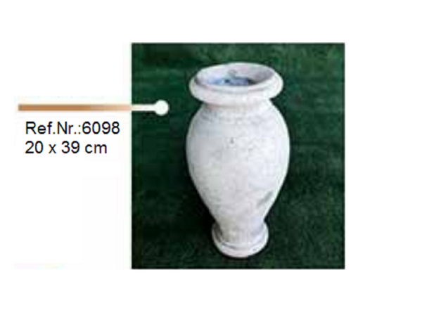 Amphore als Gartenskulptur aus Weißstein auch für Wasserspiele - Ref.Nr. 6098