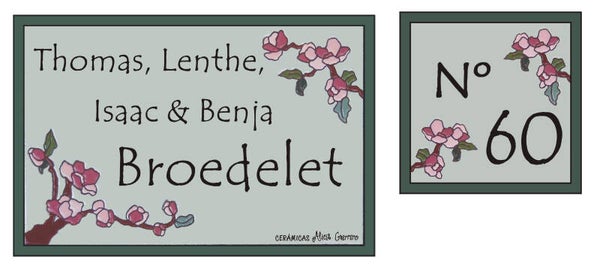 Naambord & huisnummer Broedelet 7981