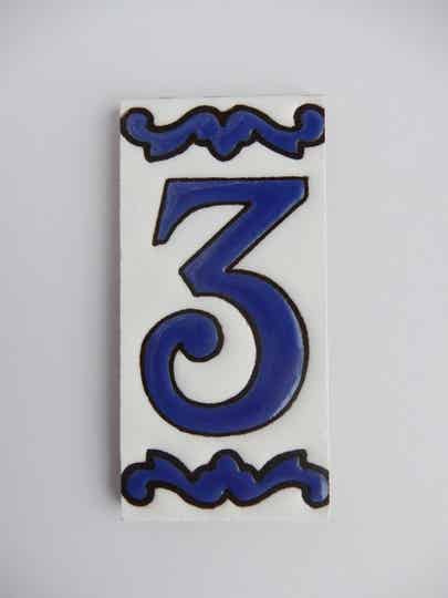 Huisnummer Zaragoza - cijfer 3