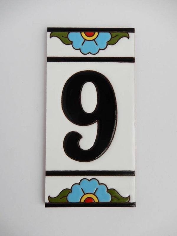 Huisnummer Ibiza - cijfer 9