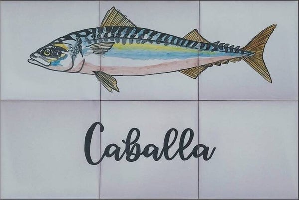 Tegeltableau: Vis C - 45 x 30 cm