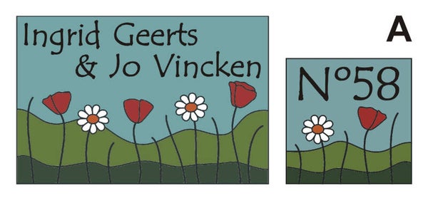 Naambord & huisnummer - Geerts/Vincken