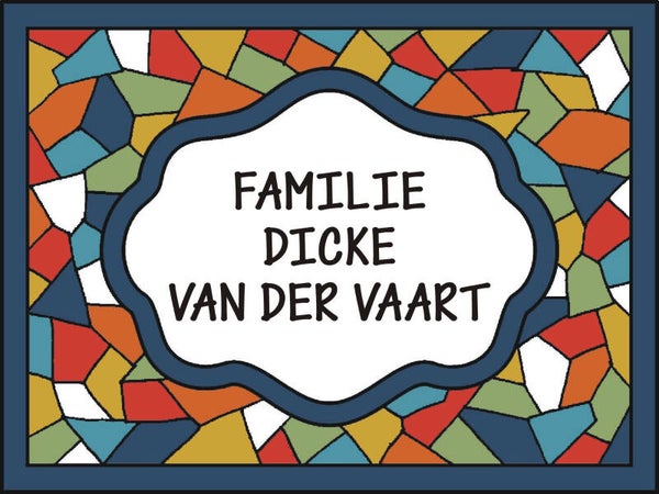 Naambord Dicke - Van der Vaart 7624