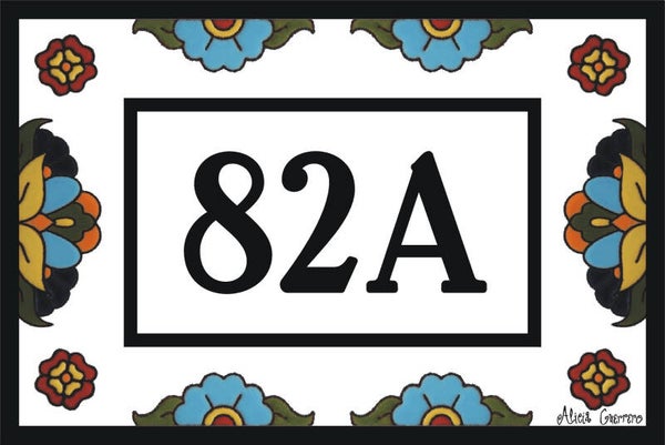 Naambord / Huisnummer ref. 6828 - H. de Haan