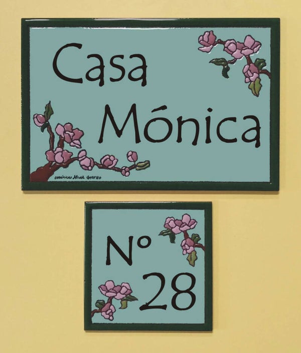 Naambord + huisnummer W. De Rouck