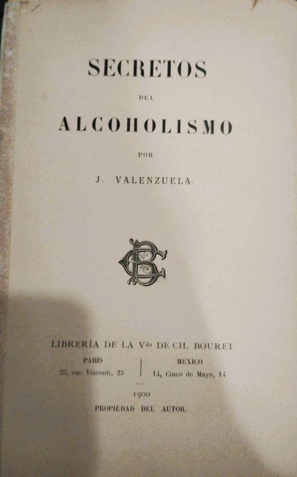 SECRETOS DEL ALCOHOLISMO. 1900
