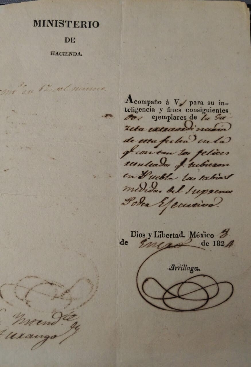 PLAN DE LOBATO/ REBELION DE PUEBLA/ PRIMERA REPÚBLICA.  1824