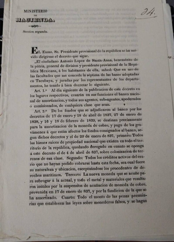 BANCO DE AMORTIZACIÓN/ MONEDA DE COBRE/ ACCIONES BANCARIAS / MÉXICO SIGLO XIX.