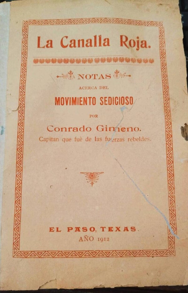 LA CANALLA ROJA. NOTAS ACERCA DEL MOVIMIENTO SEDICIOSO. 1912