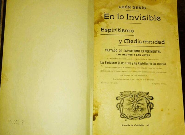 EN LO INVISIBLE, ESPIRITISMO Y MEDIUMNIDAD.