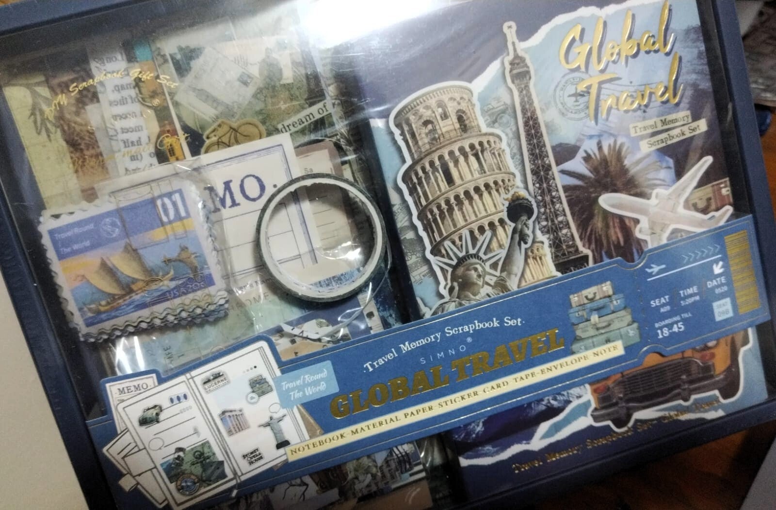 KIT DE VIAJE, TRAVEL MEMORY SCRAPBOOK SET.