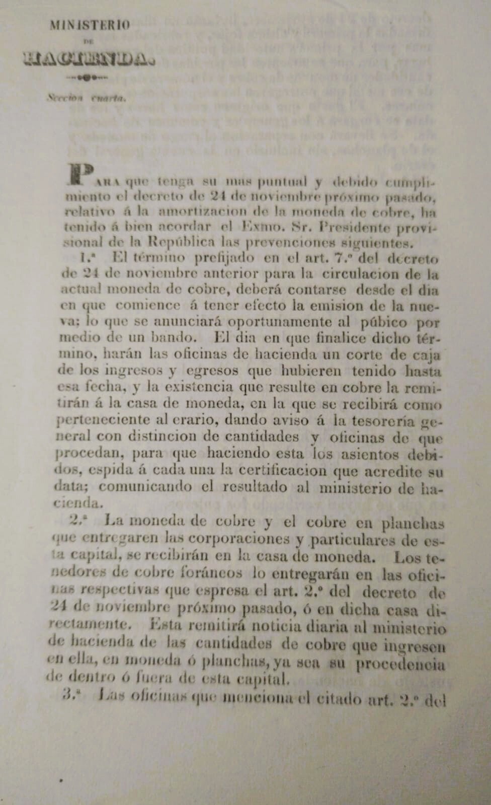 MONEDA DE COBRE/ MONEDA SIGLO XIX/NUMISMÁTICA / MÉXICO/ 1841.