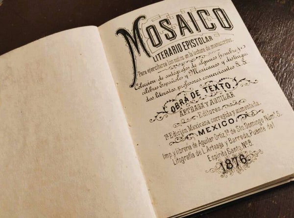 EL MOSAICO LITERARIO EPISTOLAR.  1876