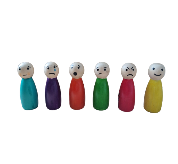 Emotie poppetjes 5.3 cm hoog bij 1.8 cm doorsnee