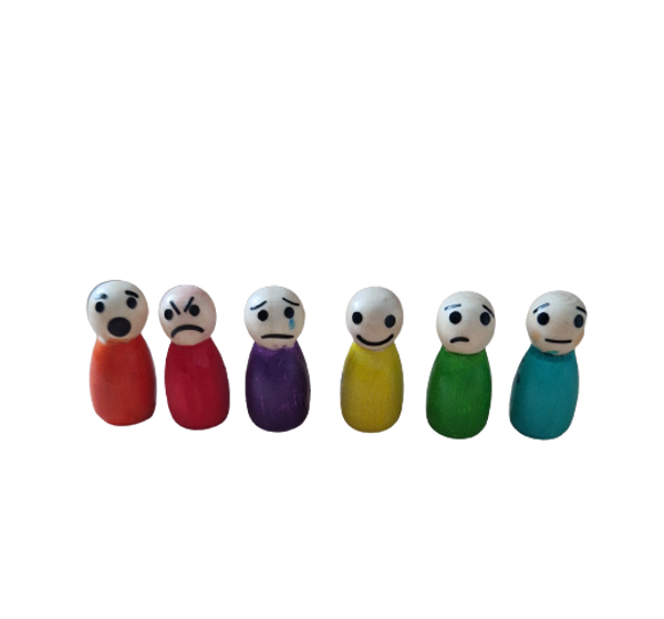 Emotie poppetjes 3.4 cm hoog bij 1.1 cm doorsnee
