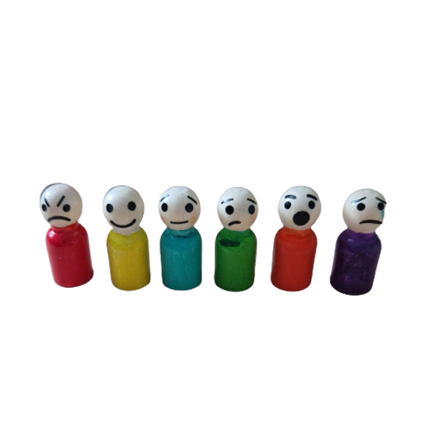 Emotie poppetjes 3.3 cm hoog bij 1.3 cm doorsnee