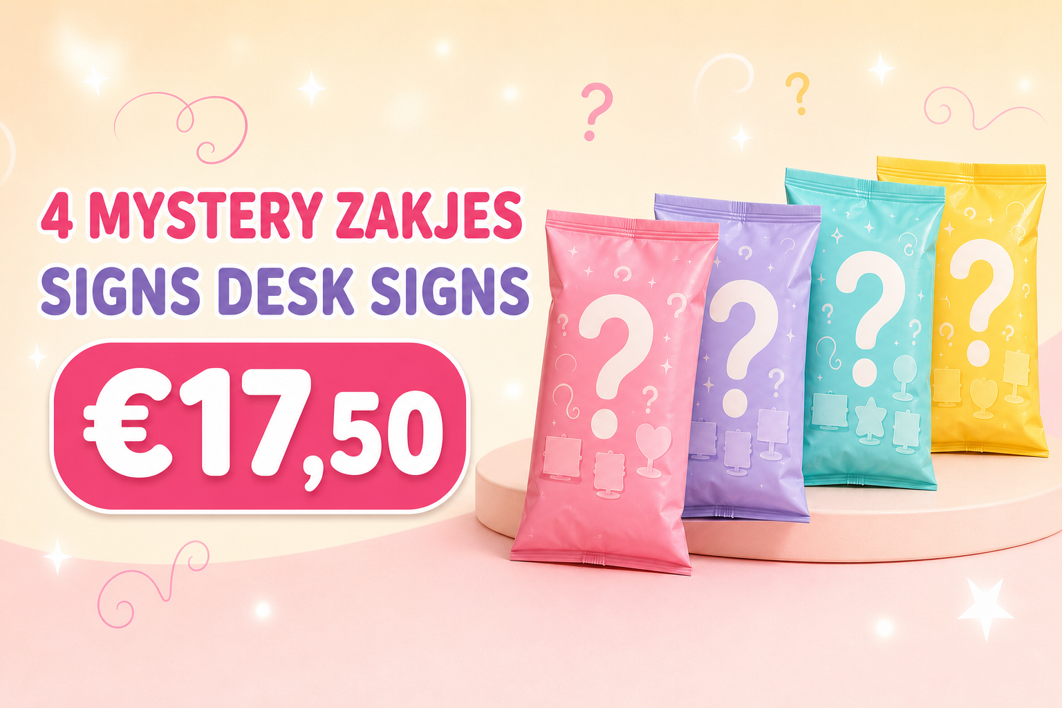 Mystery zakjes Signs desk signs