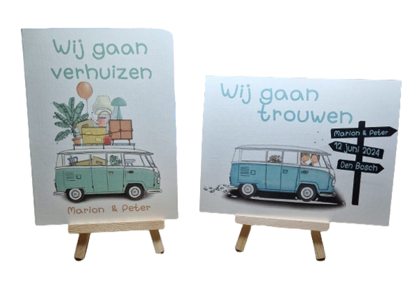 Kaartje wij gaan trouwen