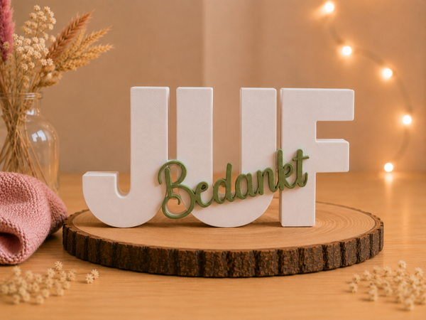 Juf bedankt