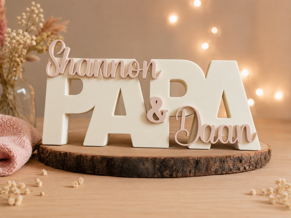 Papa met kindernamen