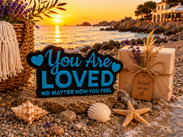 Blok You are loved no matter how you feel turqouise