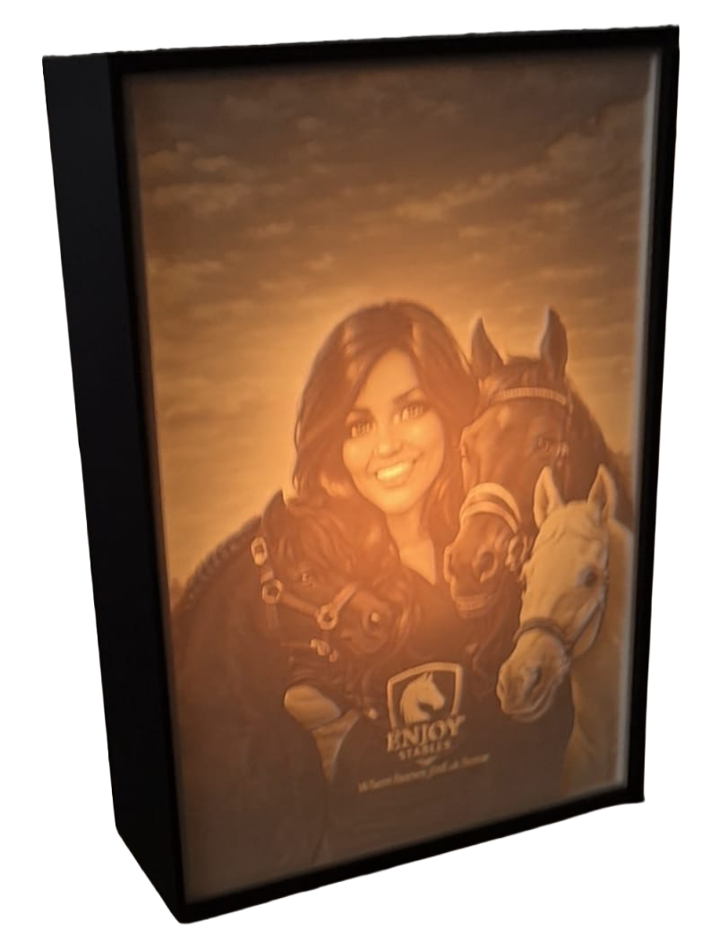 3D Fotolamp met Eigen Foto  Lithophane Box 16x22 cm