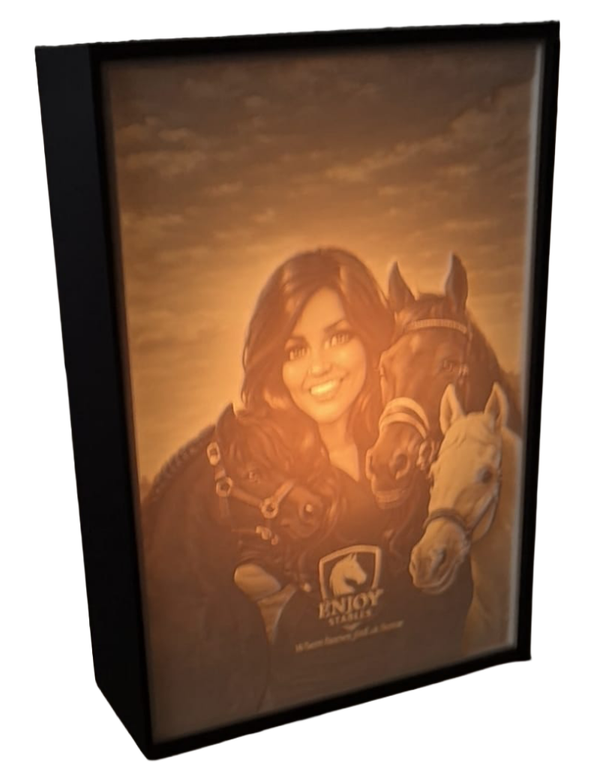 3D Fotolamp met Eigen Foto  Lithophane Box 13x18 cm