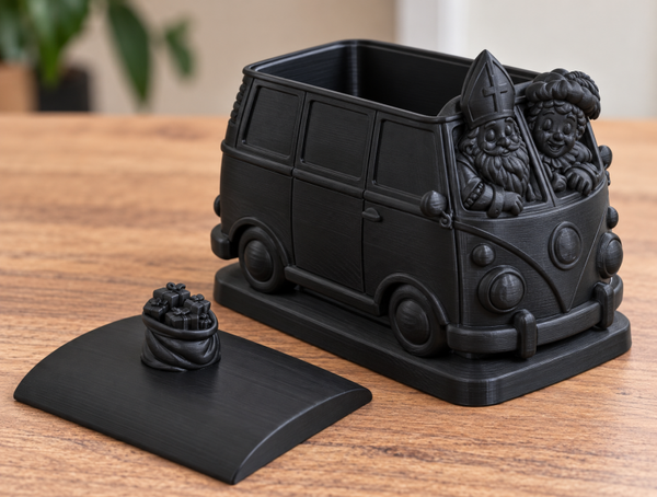 Sinterklaasbus met Sint & Piet – Opbergbakje