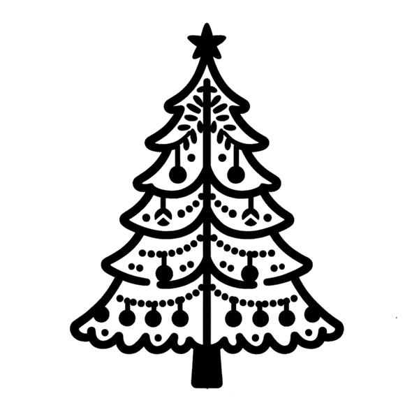 Raamsticker kerstboom 1