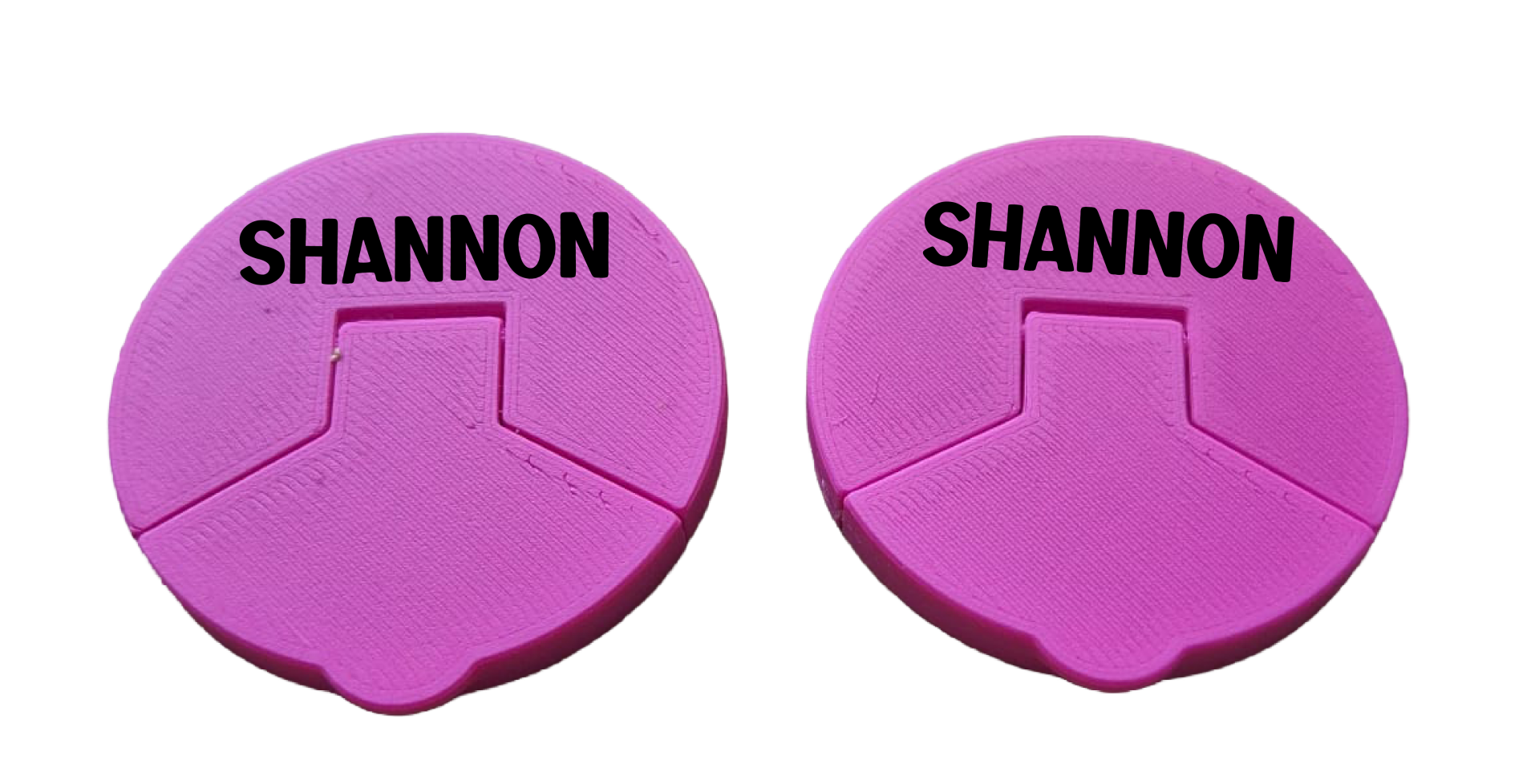 Deksel setje voor blikjes Roze met naam