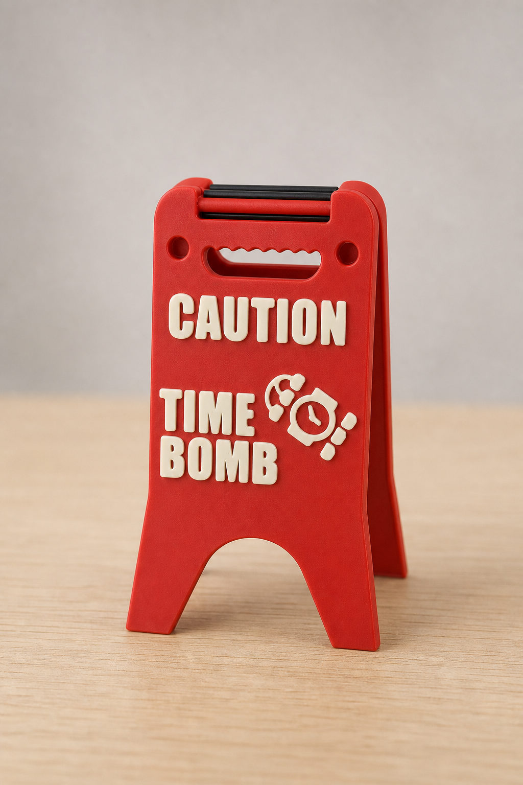 Desk Sign Caution Time bomb