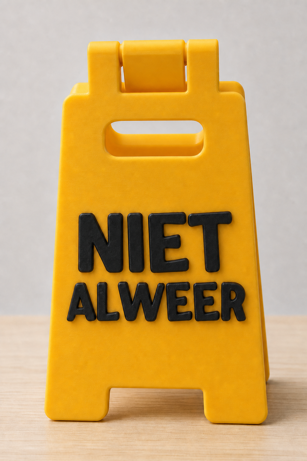 Desk Sign Niet alweer