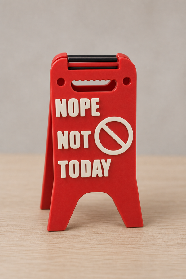 Desk Sign Nope not today
