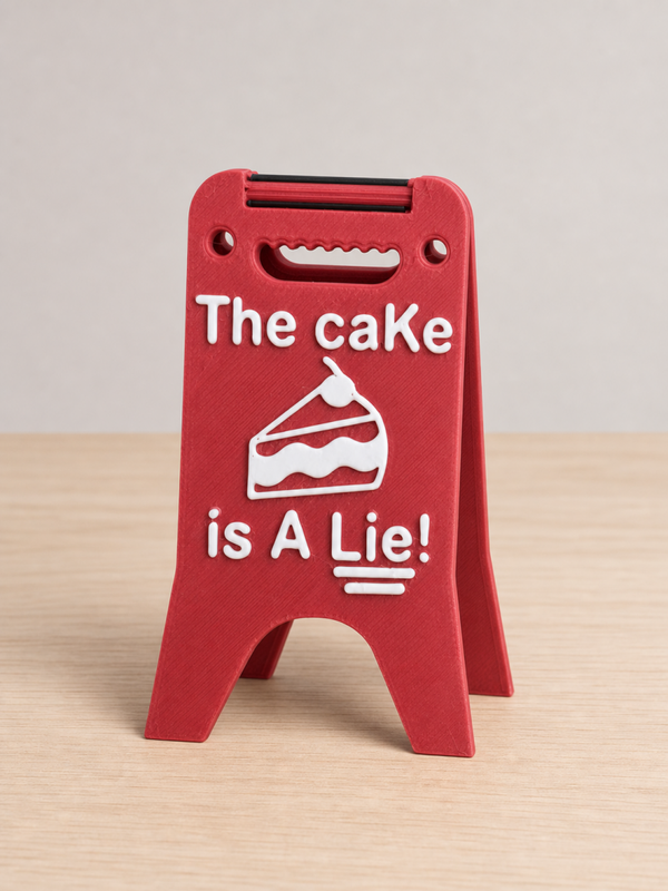 Desk Sign The cake i a lie