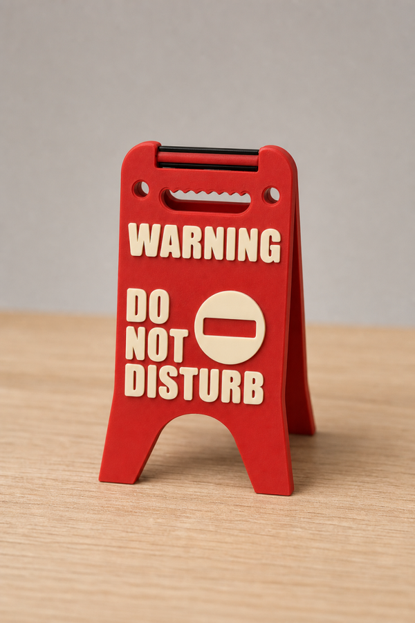 Desk Sign warning do not disturb