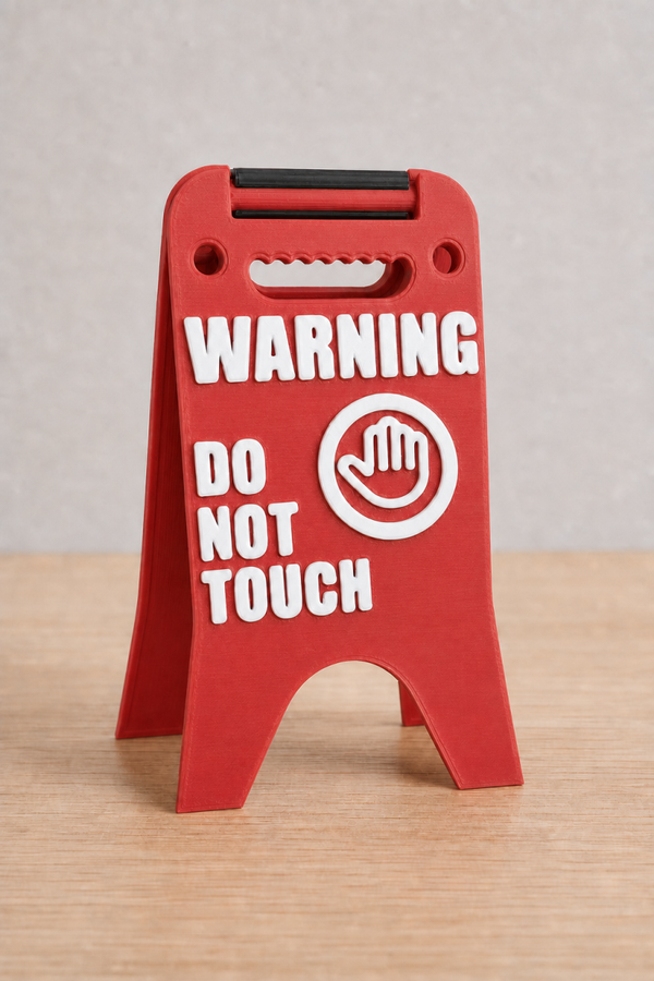 Desk Sign Warning do not touch