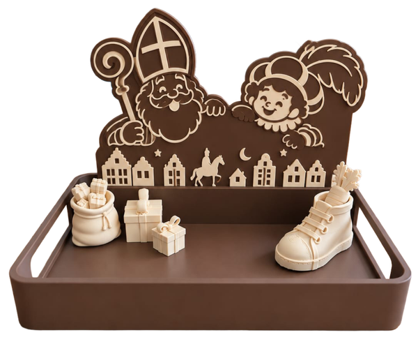 Thema Sint en Piet  voor dienblad 18 x 13 cm