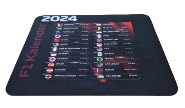 Muismat f1 kalender 2024 rood