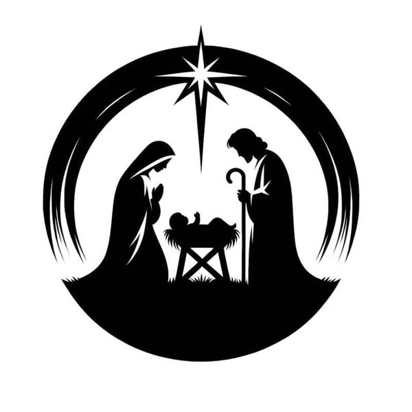 Raamsticker Kerst kerststal 4
