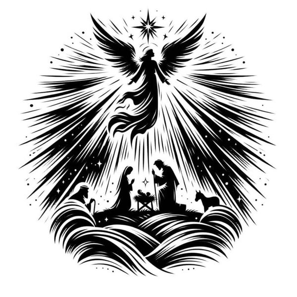 Raamsticker Kerst kerststal 5