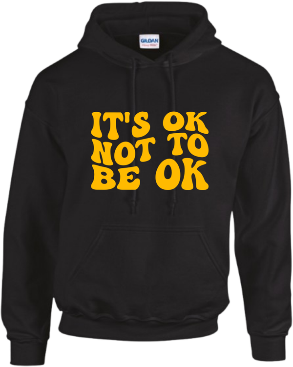 Hoodie It's ok 303 geel