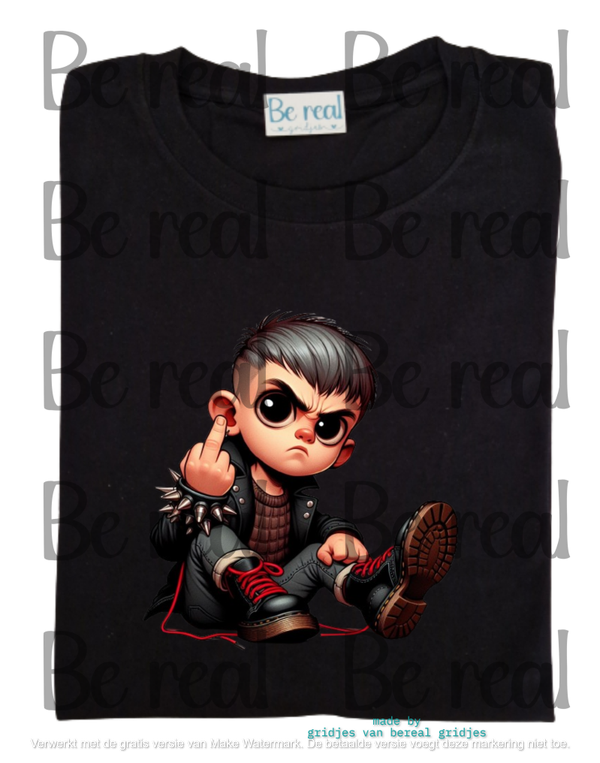 T-Shirt jongen meisje middelvinger 48
