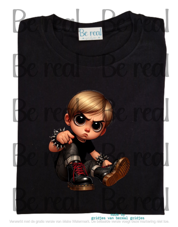 T-Shirt jongen meisje middelvinger 1