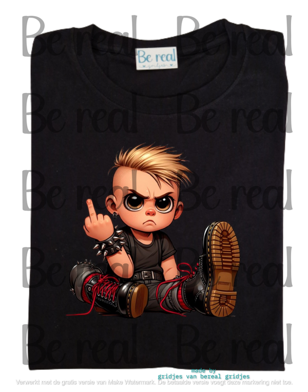 T-Shirt jongen meisje middelvinger 12