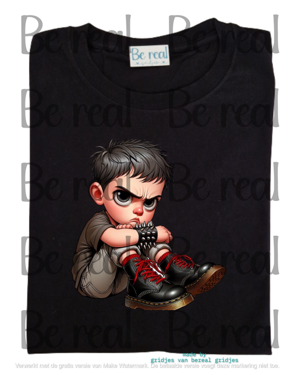 T-Shirt jongen meisje middelvinger 49