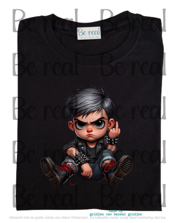 T-Shirt jongen meisje middelvinger 52